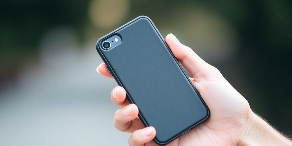 Lifestyle photo of iPhone 6 with a stylish flipcase.
