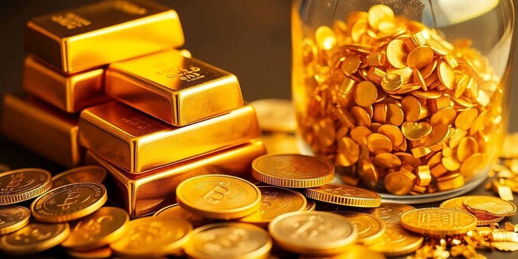 Lingotins, pièces et or bancaire en or pur
