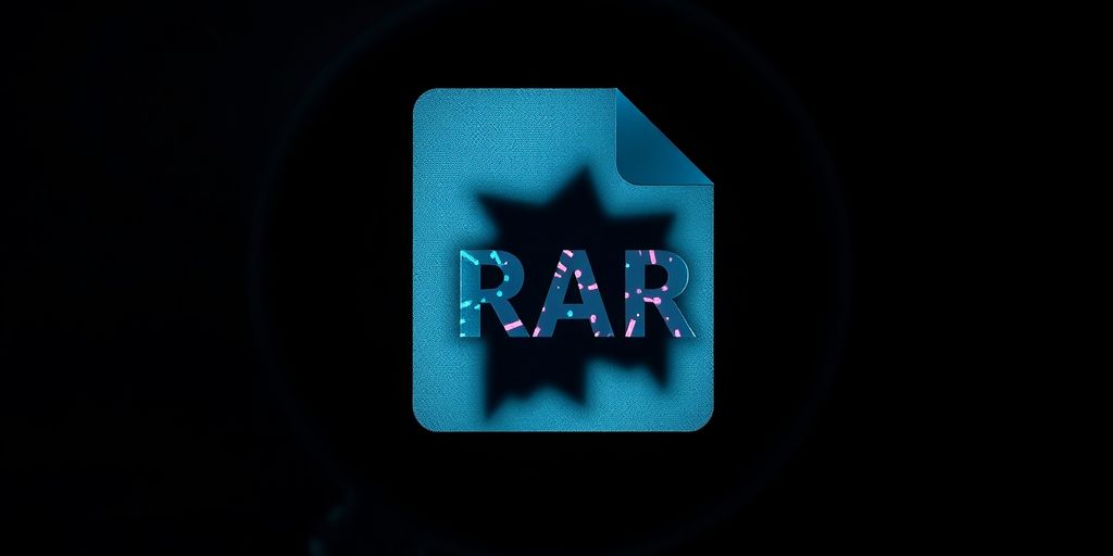 Malicious RAR file icon with hidden Linux malware.