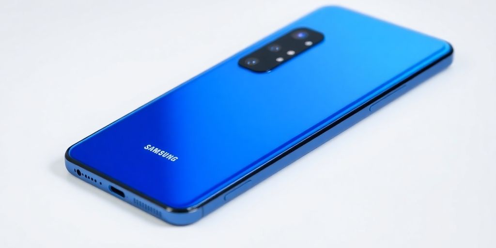 Imagem do smartphone Samsung A55 256GB em destaque.