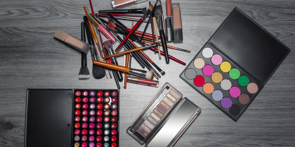 black and red makeup palette