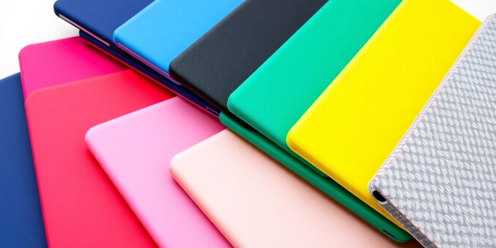 Various colorful iPad Air 13-inch cases.