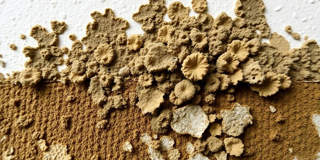 Mold growth on a damp wall in a home.