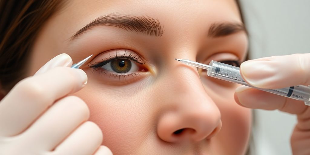5 Botox Myths That Might Surprise You 1 Person getting a Botox injection in their forehead