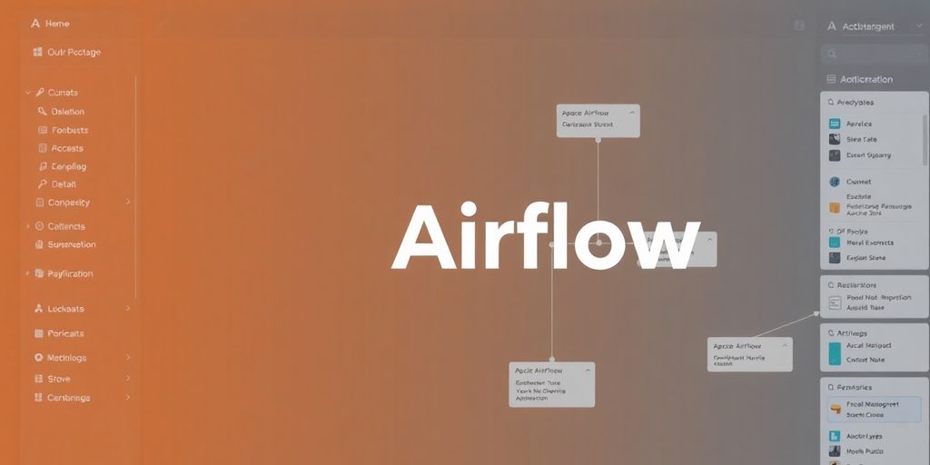 Diagrama de flujo de Apache Airflow con nodos interconectados.
