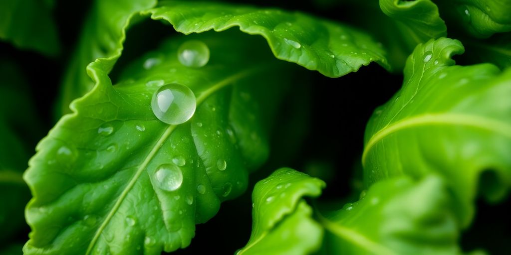 A vibrant green leafy vegetable