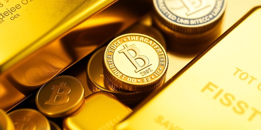 用於財產轉移的黃金和硬幣。