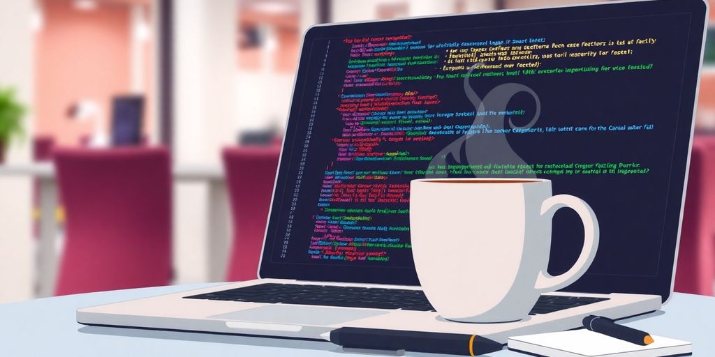 Laptop, code, and coffee.