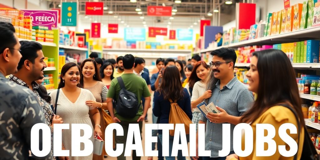 Diverse shoppers enjoying a lively retail environment.