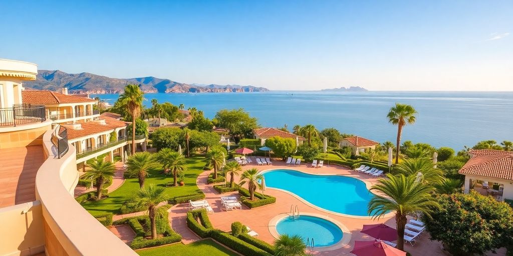 Aparthotel Tropicana auf Mallorca mit Pool und Garten.