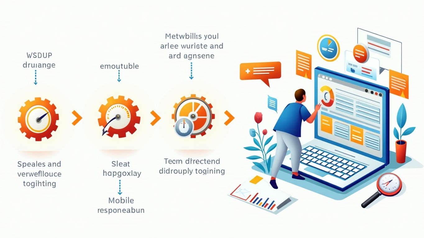 Graphic of a technical SEO audit process.