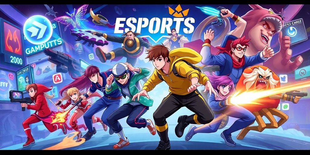 Esports players in dynamic action.