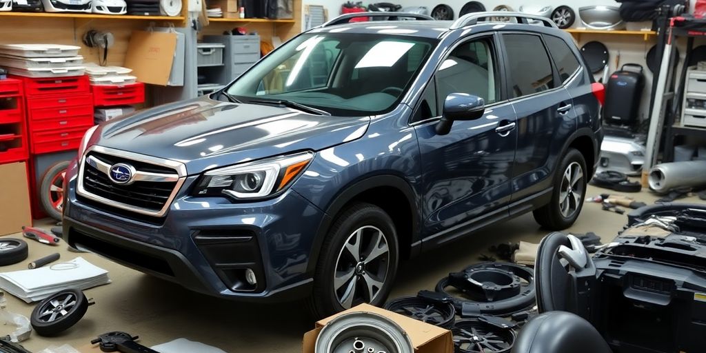 Subaru Forester with new parts.