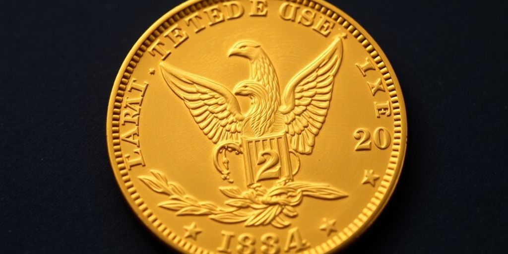 Pièce d'or américaine de 20 dollars Double Eagle de 1849.