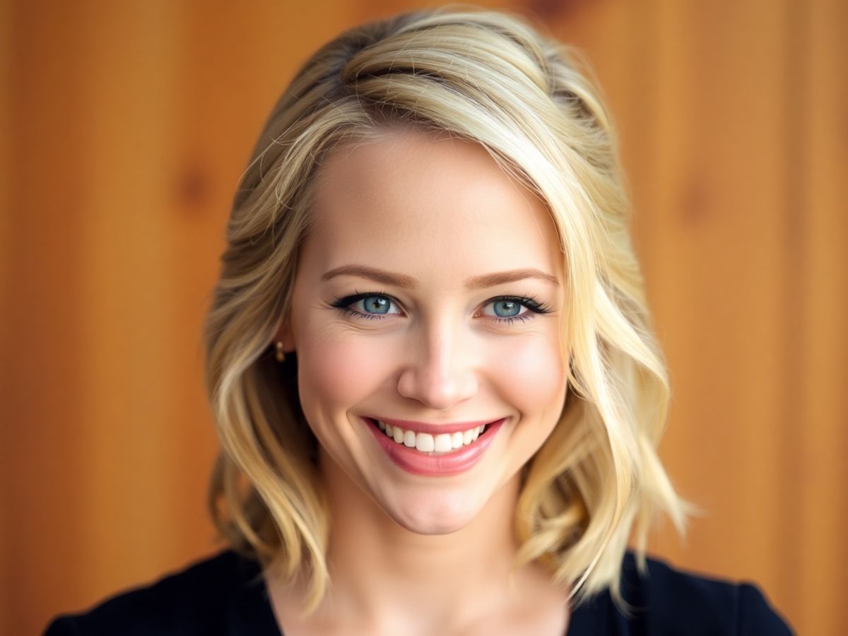 Jennifer Lawrence zâmbind în fața unui fundal luminos.