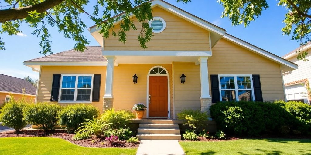 A beautiful home with a clear blue sky.