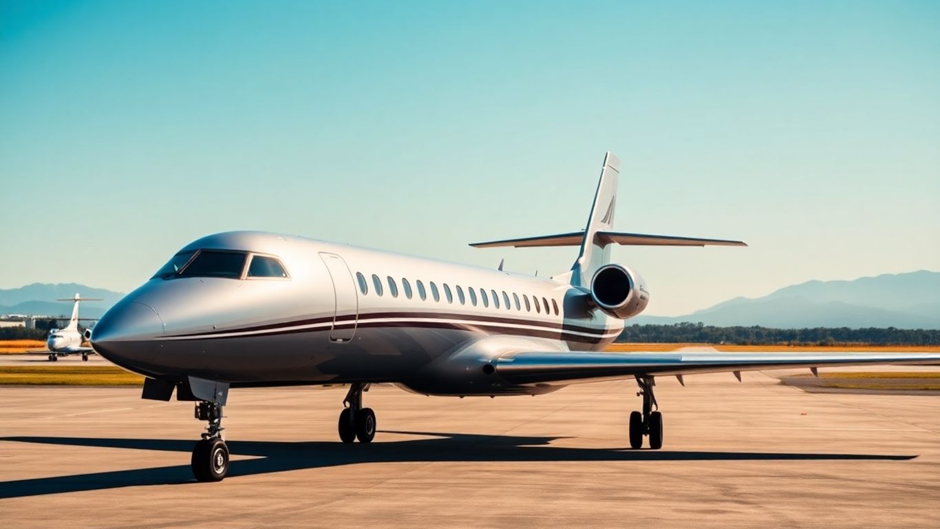 Lockheed Jetstar jet parked on runway under blue sky.