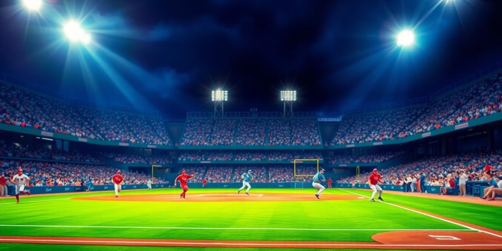 Astros baseball game, stadium lights, field action.