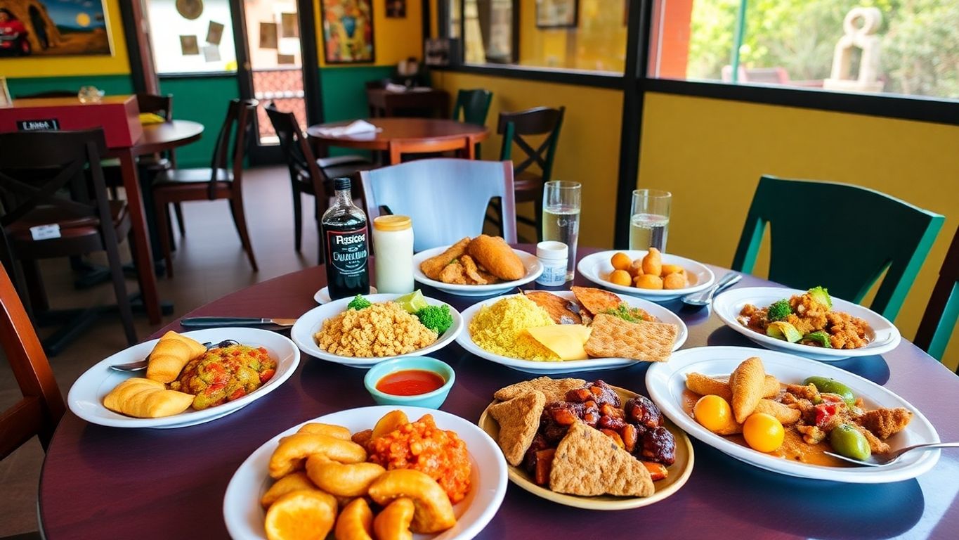 Mesa com pratos típicos de Gramado e Canela.