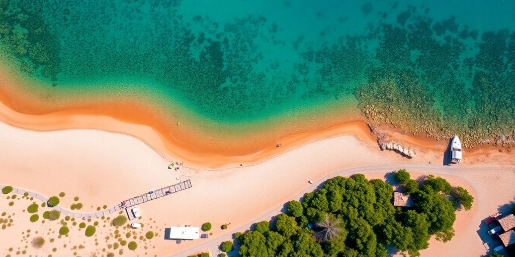 Atemberaubender Strand in Pula, Kroatien.