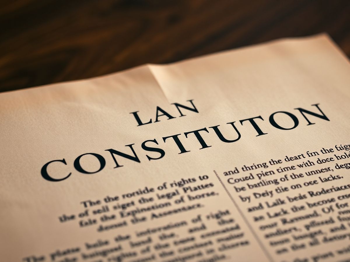 Constituția României, cu detalii artistice și culori bogate.