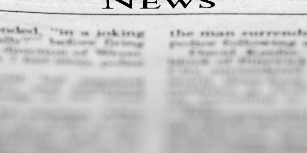 A news paper with the word news on it