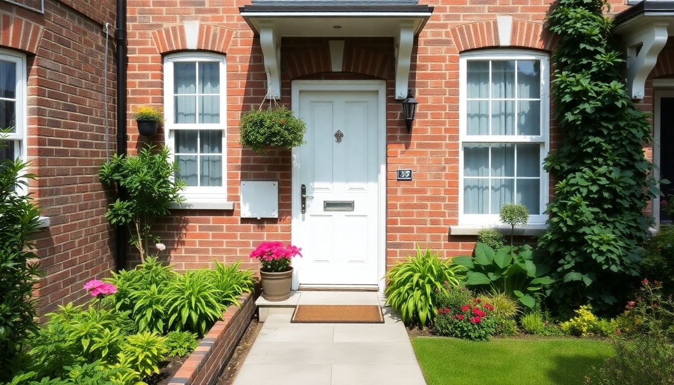 Well-maintained London property with tidy garden and plants.