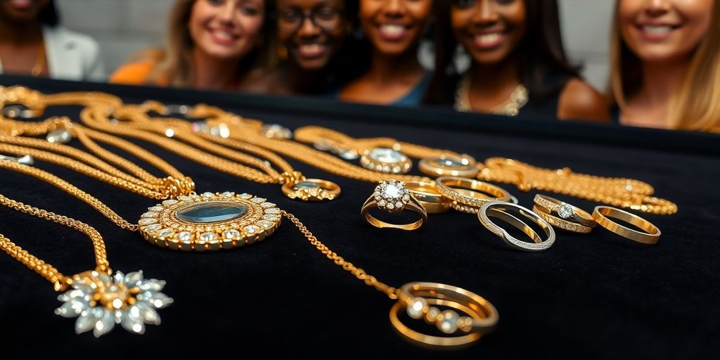 Sparkling jewelry, BBB logo, loyal customers