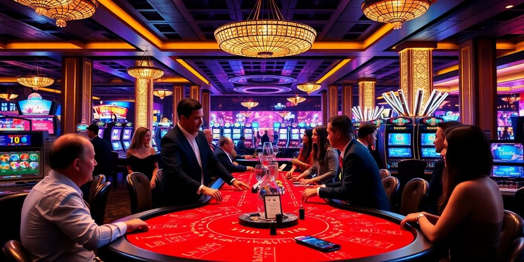 Luxurious casino table with personalized VIP service experience.