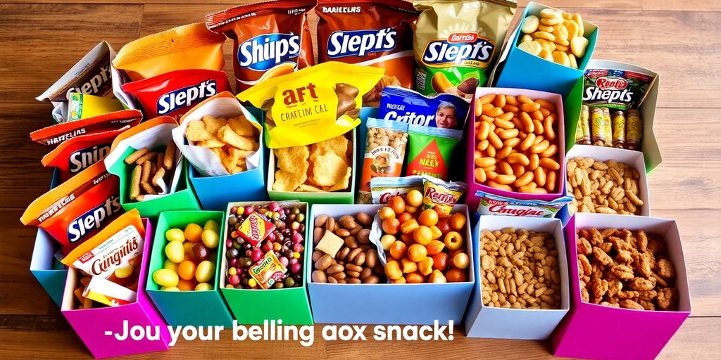 กล่องขนมหลากหลายแบบบนโต๊ะไม้