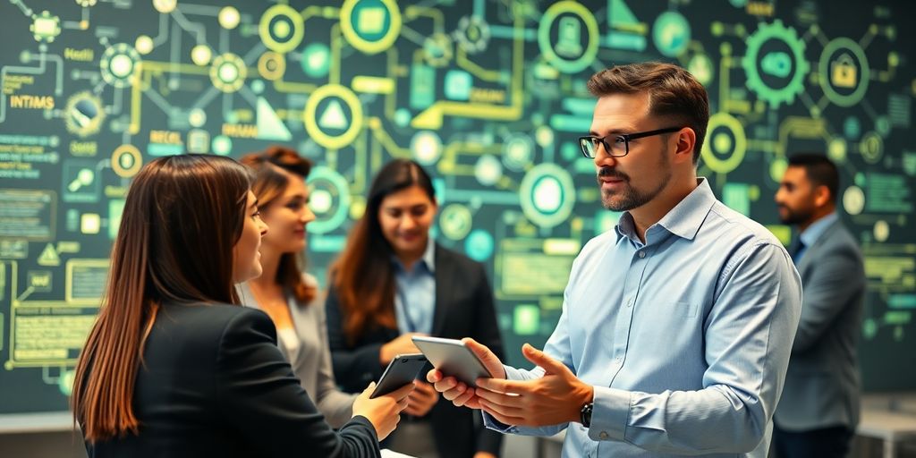 Consultant guiding clients through digital technology challenges.