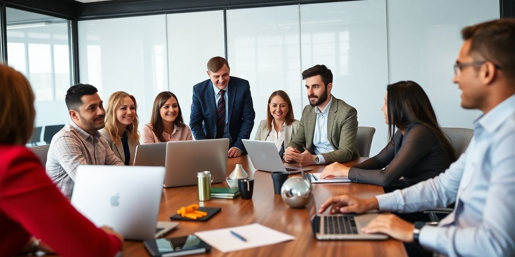 Business professionals discussing SaaS vendor management strategies.