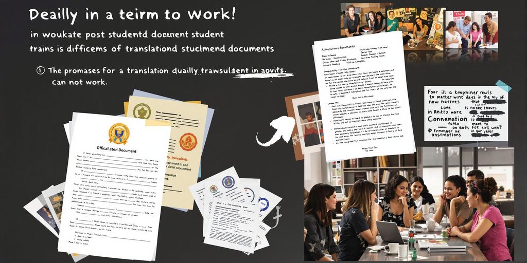 Öğrenci belgeleri tercüme süreci ile ilgili görsel.