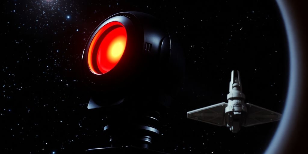 The HAL 9000 computer in space from the movie.