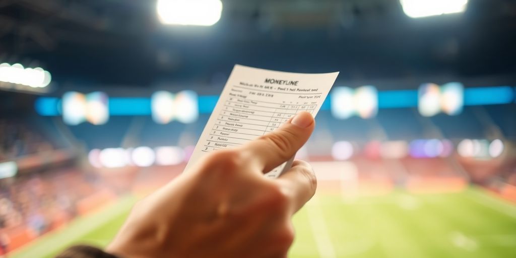Sports bettor placing a moneyline wager.