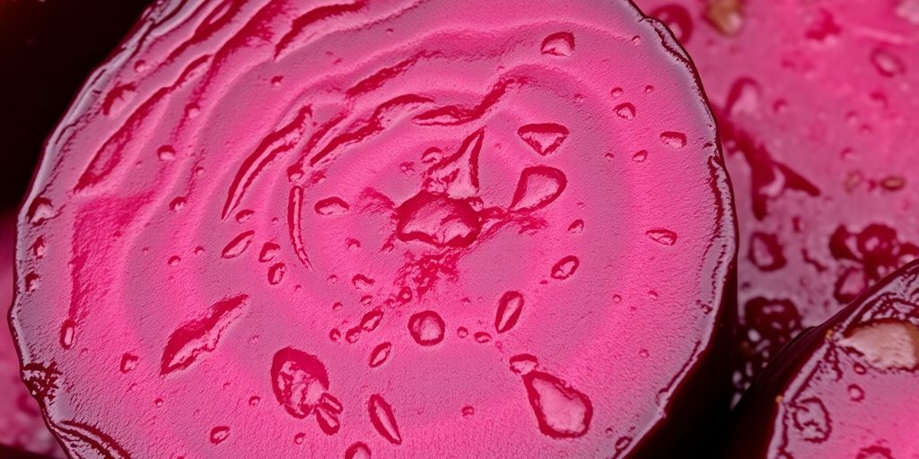 A vibrant, cooked beetroot ready for consumption.