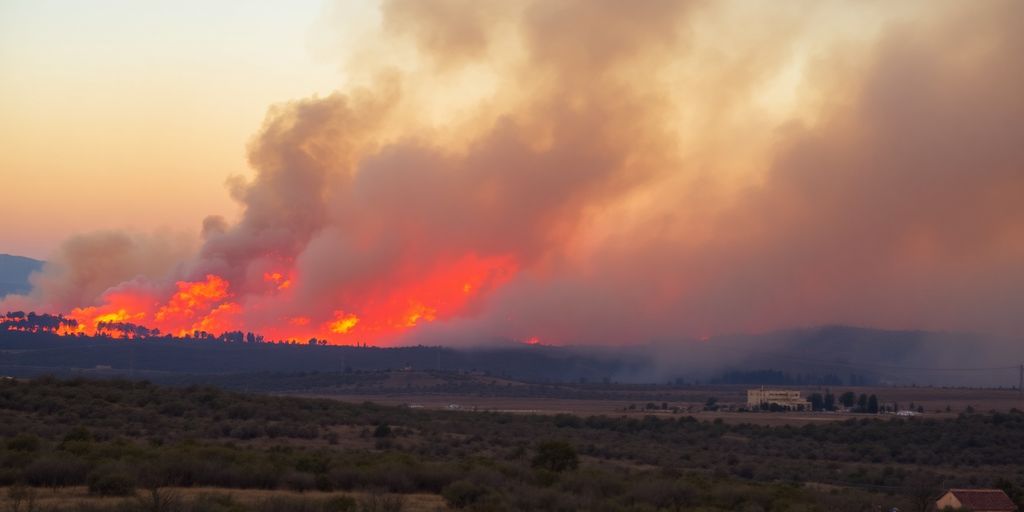 Feu de forêt à Martigues