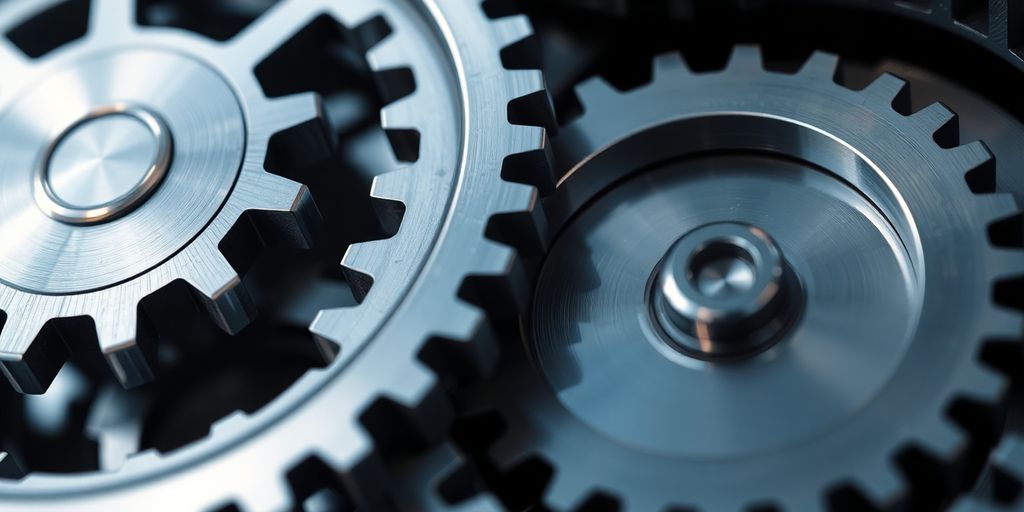Automated data processing gears turning efficiently.