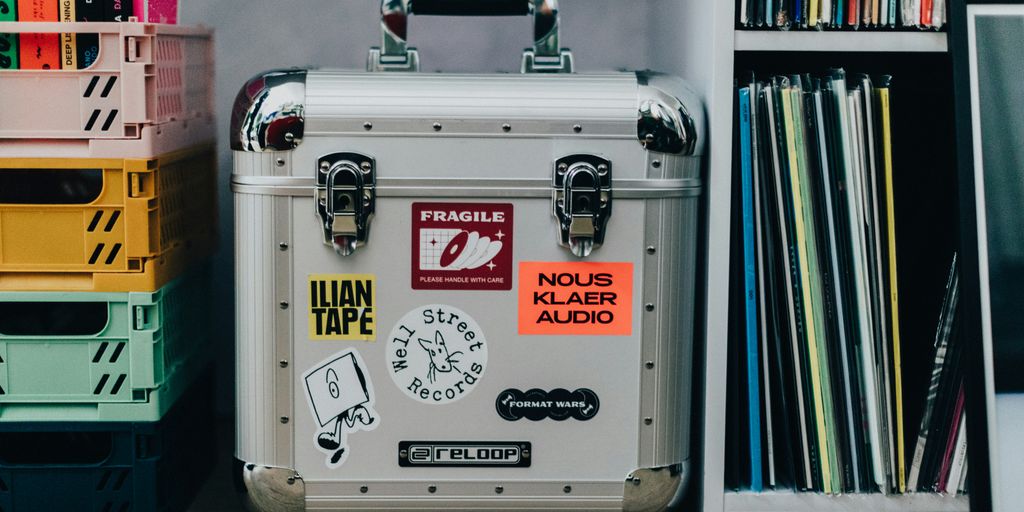 gray and black plastic container