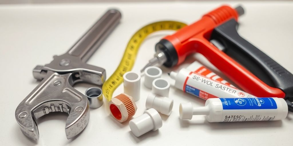 Concealed shower head installation tools.