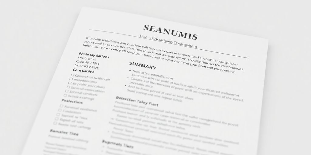 Programmer resume with summary section highlighted.