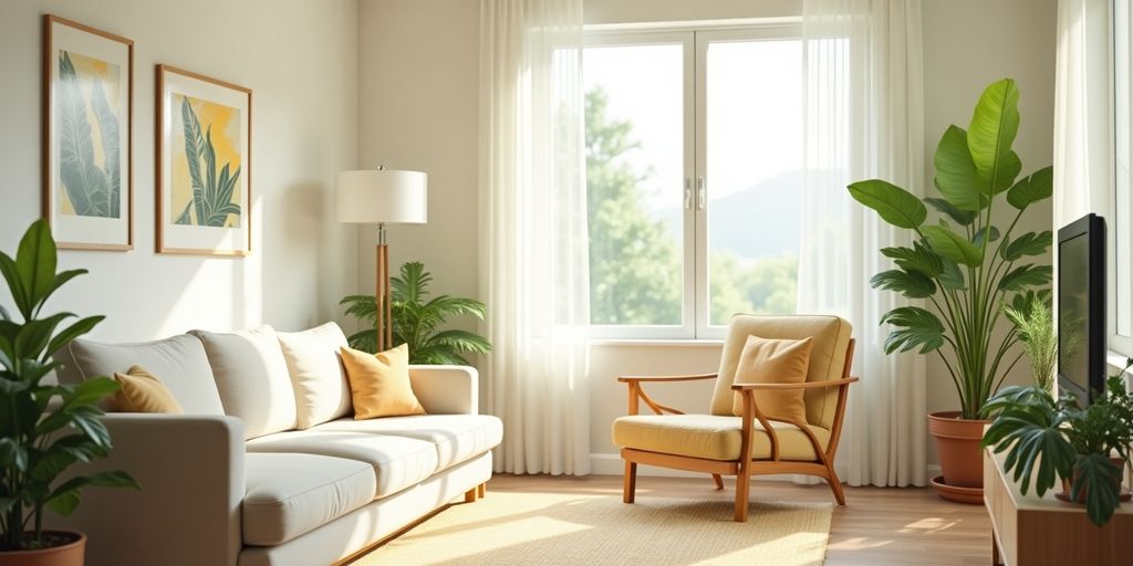 Clean living room free from mold and moisture.