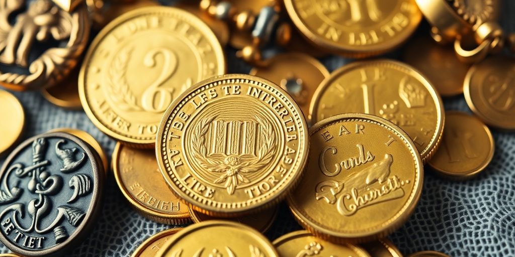 Pièces d'or et héritages familiaux en harmonie.