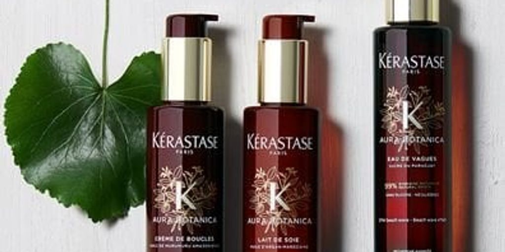 Hair care products with a natural leaf for aesthetic appeal.