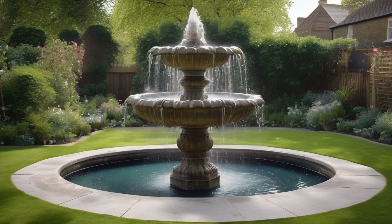 fountain in London garden