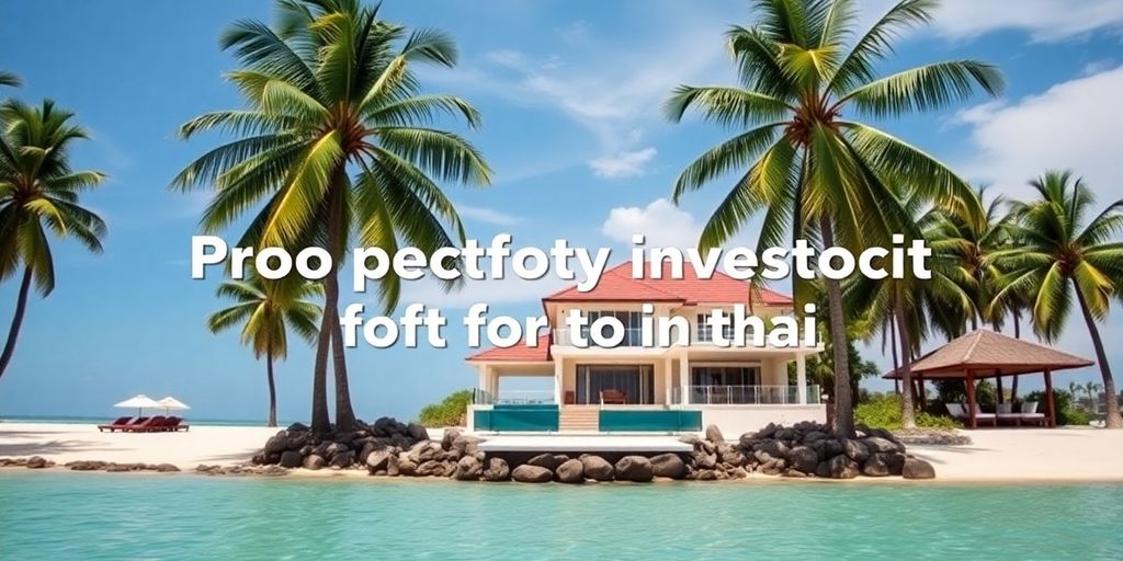 Tropical villa on a Thai beach with clear skies.