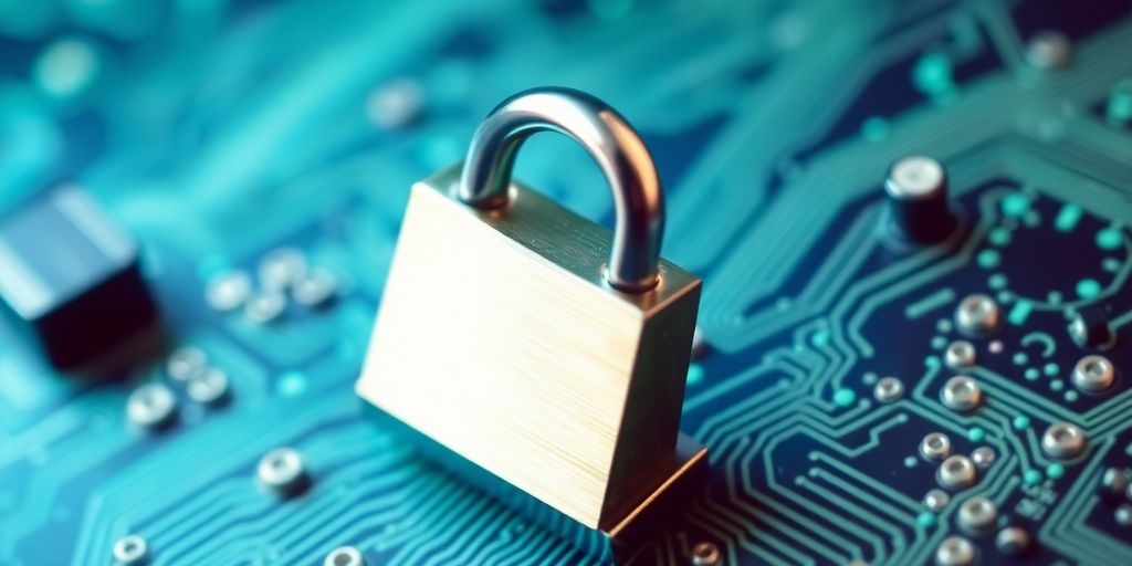 Digital lock on a circuit board for cyber security