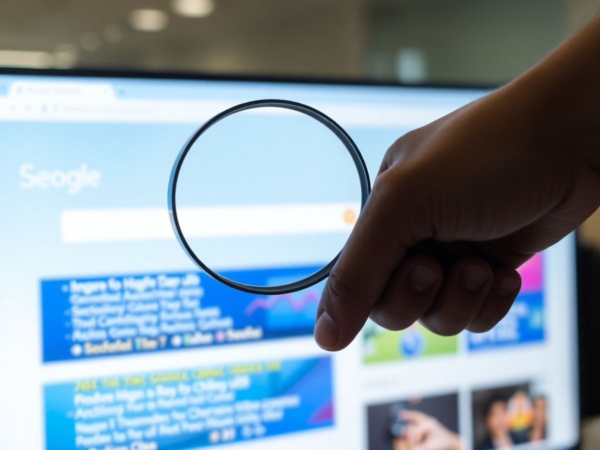 Loupe, moteur de recherche, écran d'ordinateur, optimisation