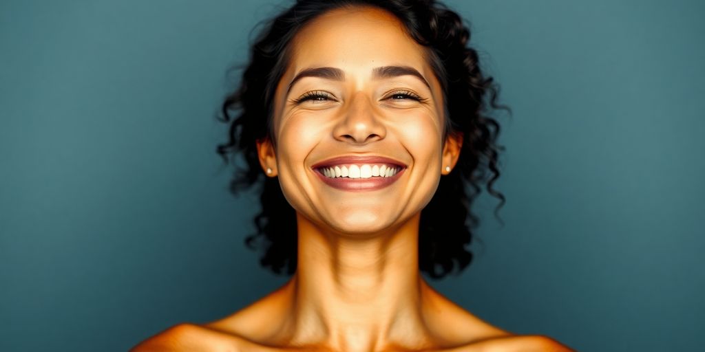Person with healthy heart and calm expression