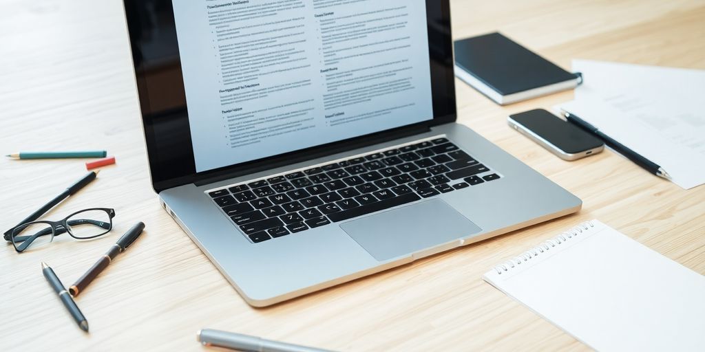 Engineering cover letter on desk.